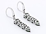 Green Chrome Diopside Rhodium Over Sterling Silver Dangle Earrings 2.40Ctw