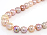 Multi-Color Cultured Freshwater Pearl Rhodium Over Sterling Silver 24 Inch Necklace 55.25Ctw