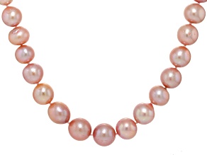 Genusis™ 11-14mm Natural Peach Cultured Freshwater Pearl Rhodium Over Sterling Silver Necklace