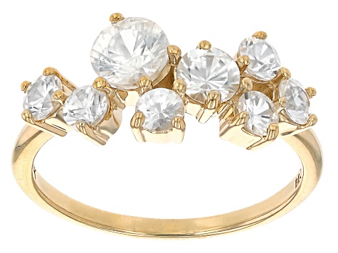 White Zircon 10k Yellow Gold Ring 1.91ctw