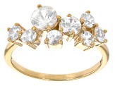 White Zircon 10k Yellow Gold Ring 1.91ctw