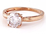 White Moissanite 14K Rose Gold Over Silver Solitaire Ring 1.79Ctw