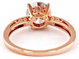 White Moissanite 14K Rose Gold Over Silver Solitaire Ring 1.79Ctw