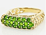 Chrome Diopside Round 3mm and 2.8mm 18K Yellow Gold Over Sterling Silver Ring 1.57Ctw