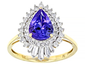 Blue Tanzanite 14k Yellow Gold Ring 2.10ctw