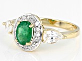 Green Emerald 10k Yellow Gold Ring 1.97ctw