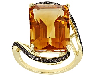 Picture of Orange Madeira Citrine 10K Yellow Gold Ring 9.46ctw