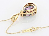 Green Mystic Topaz® 10k Yellow Gold Pendant With 18" Rope Chain 4.85ct