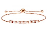 Peach Morganite 18k Rose Gold Over Sterling Silver Bolo Bracelet 1.16ctw