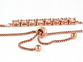 Peach Morganite 18k Rose Gold Over Sterling Silver Bolo Bracelet 1.16ctw