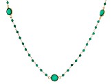 Green Onyx 18K Yellow Gold Over Sterling Silver Necklace