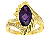 Purple Amethyst 18k Yellow Gold Over Sterling Silver Ring 2.54ctw