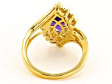 Purple Amethyst 18k Yellow Gold Over Sterling Silver Ring 2.54ctw