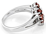 Red Garnet Rhodium Over Sterling Silver Ring 1.71ctw