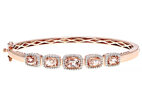 Pink morganite 18k rose gold over silver bracelet 2.33ctw