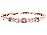 Pink morganite 18k rose gold over silver bracelet 2.33ctw