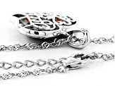 Red Garnet Rhodium Over Silver Heart Pendant with Chain 1.40ctw