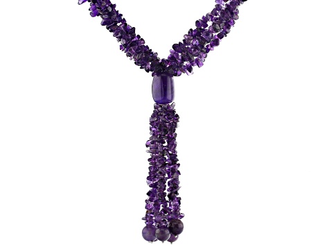 Purple Amethyst Endless Strand Necklace