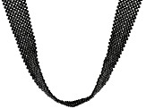 Black Spinel Woven Bead Scarf