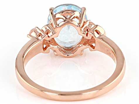 Blue Topaz 18K Rose Gold Over Sterling Silver Ring 2.69ct