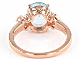 Blue Topaz 18K Rose Gold Over Sterling Silver Ring 2.69ct
