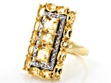 Yellow Citrine 18k Yellow Gold Over Sterling Silver Ring 3.95ctw