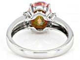 Northern Lights™ Quartz Rhodium Over Sterling Silver Ring. 2.32ctw