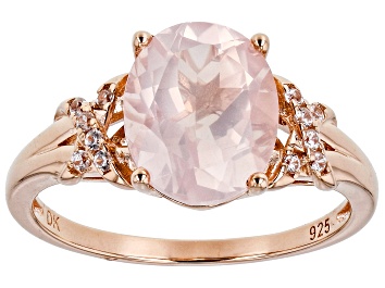 Picture of Rose Quartz 18k Rose Gold Over Sterling Silver Ring 2.93ctw
