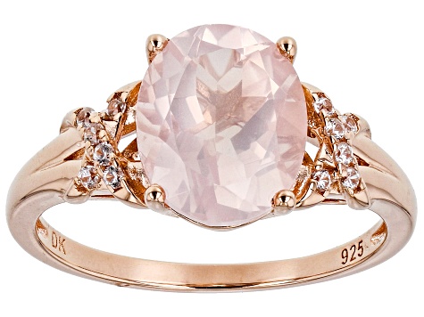 Rose Quartz 18k Rose Gold Over Sterling Silver Ring 2.93ctw