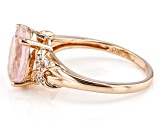 Rose Quartz 18k Rose Gold Over Sterling Silver Ring 2.93ctw