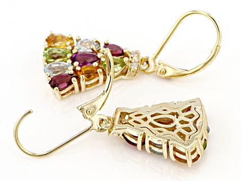 18kt gold over sterling silver - 3.06ctw multi-gemstone and Diamond outlets bracelet