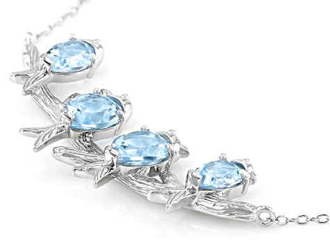 UNIQUE - Silver Blue Topaz Necklet - Wotagem