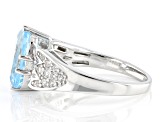 Sky Blue Glacier Topaz Rhodium Over Sterling Silver Ring 3.34ctw