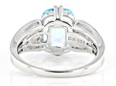 Sky Blue Glacier Topaz Rhodium Over Sterling Silver Ring 3.34ctw
