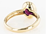 Grape Color Garnet 10k Yellow Gold Ring 1.70ct