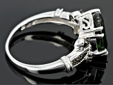 Green Russian Chrome Diopside Sterling Silver Ring 2.67ctw.