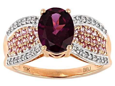 Purple Garnet 10k Rose Gold Ring 2 42ctw Kdk042 Jtv Com