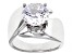 White Cubic Zirconia Rhodium Over Sterling Silver Ring 7.70ctw