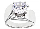 White Cubic Zirconia Rhodium Over Sterling Silver Ring 7.70ctw