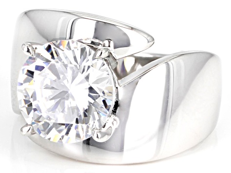 White Cubic Zirconia Rhodium Over Sterling Silver Ring 7.70ctw