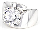 White Cubic Zirconia Rhodium Over Sterling Silver Ring 7.70ctw