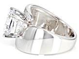 White Cubic Zirconia Rhodium Over Sterling Silver Ring 7.70ctw