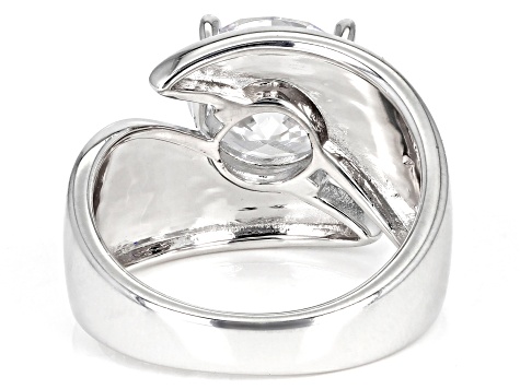 White Cubic Zirconia Rhodium Over Sterling Silver Ring 7.70ctw