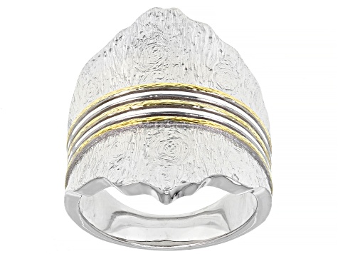 Rhodium Over Sterling Silver Ring