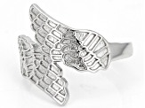 Rhodium Over Sterling Silver Wing Ring