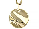 18K Yellow Gold Over Sterling Silver "Warrior" Pendant With Chain