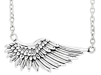 Picture of Rhodium Over Sterling Silver "Angel Wing" Necklace