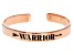 "Warrior" 18k Rose Gold Over Brass Bracelet