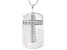 White Cubic Zirconia Platinum Over Sterling Silver Cross Dog Tag Pendant With Chain 1.00ctw