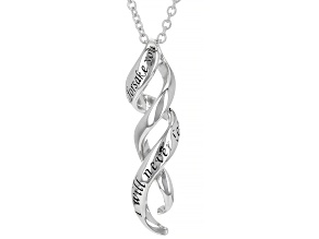 Rhodium Over Sterling Silver Pendant With Chain